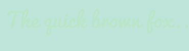 Image with Font Color BAE5C8 and Background Color BFE5DB